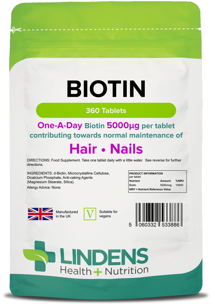 Biotin 5mg 360 Tablets