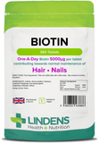 Biotin 5mg 360 Tablets