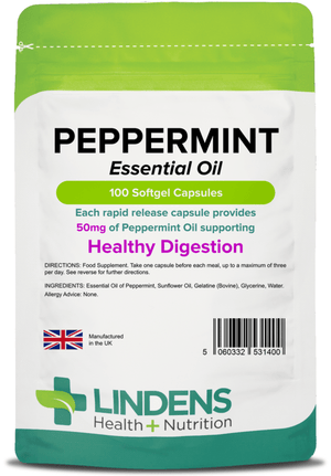 Peppermint Oil 50mg Capsules (100 Capsules)