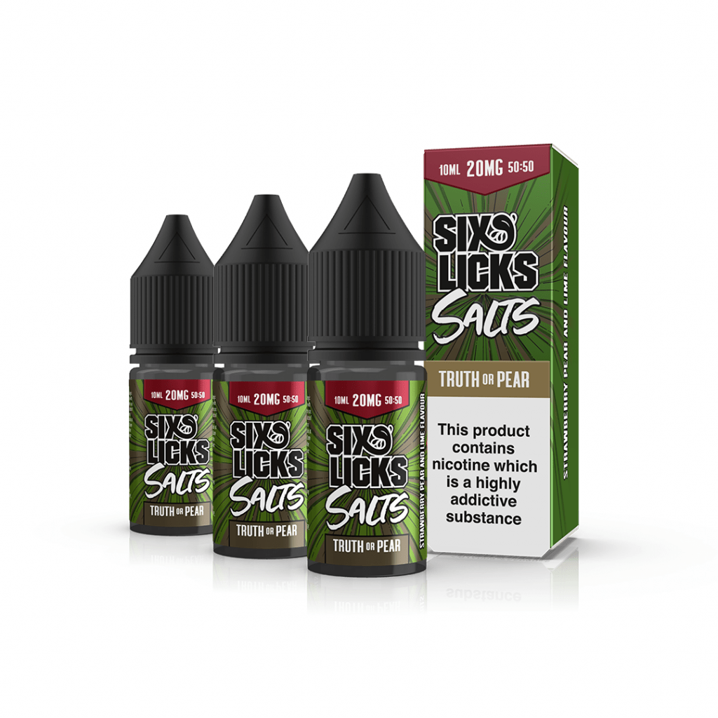 Six Licks Nic. Salt - Truth or Pear Vape E-Liquid Online | Vapeorist