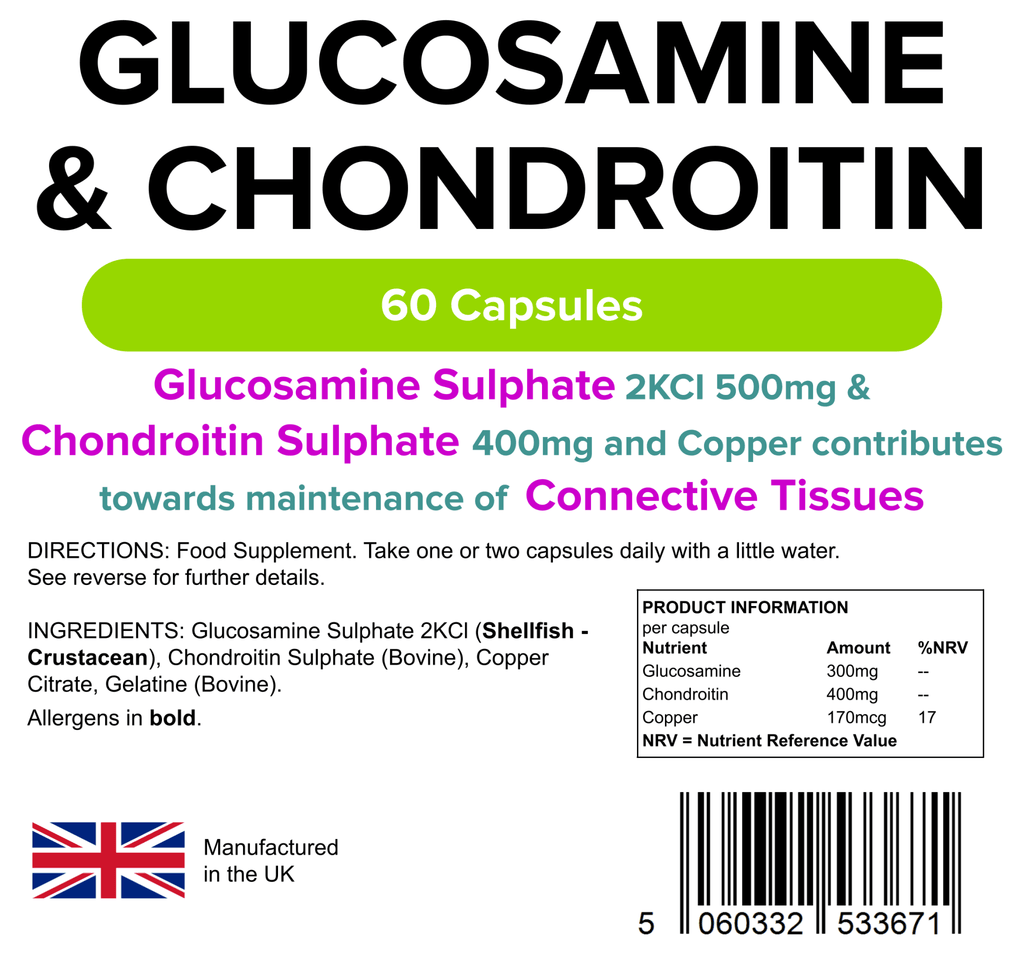 Glucosamine & Chondroitin Capsules (60 Capsules)