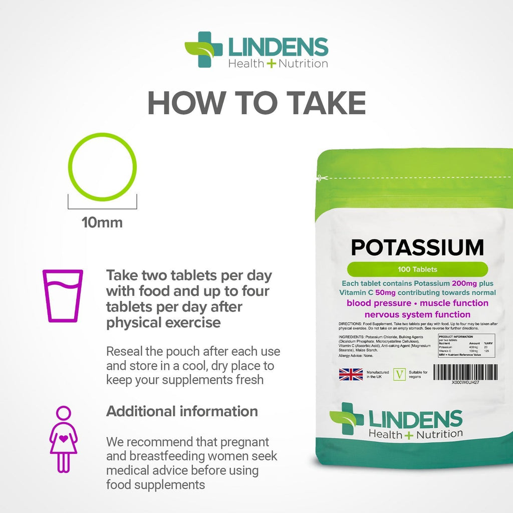 Potassium 200mg Tablets 100 Tablets