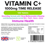 Vitamin C+ 1000mg (Time Release) Tablets 120 Tablets