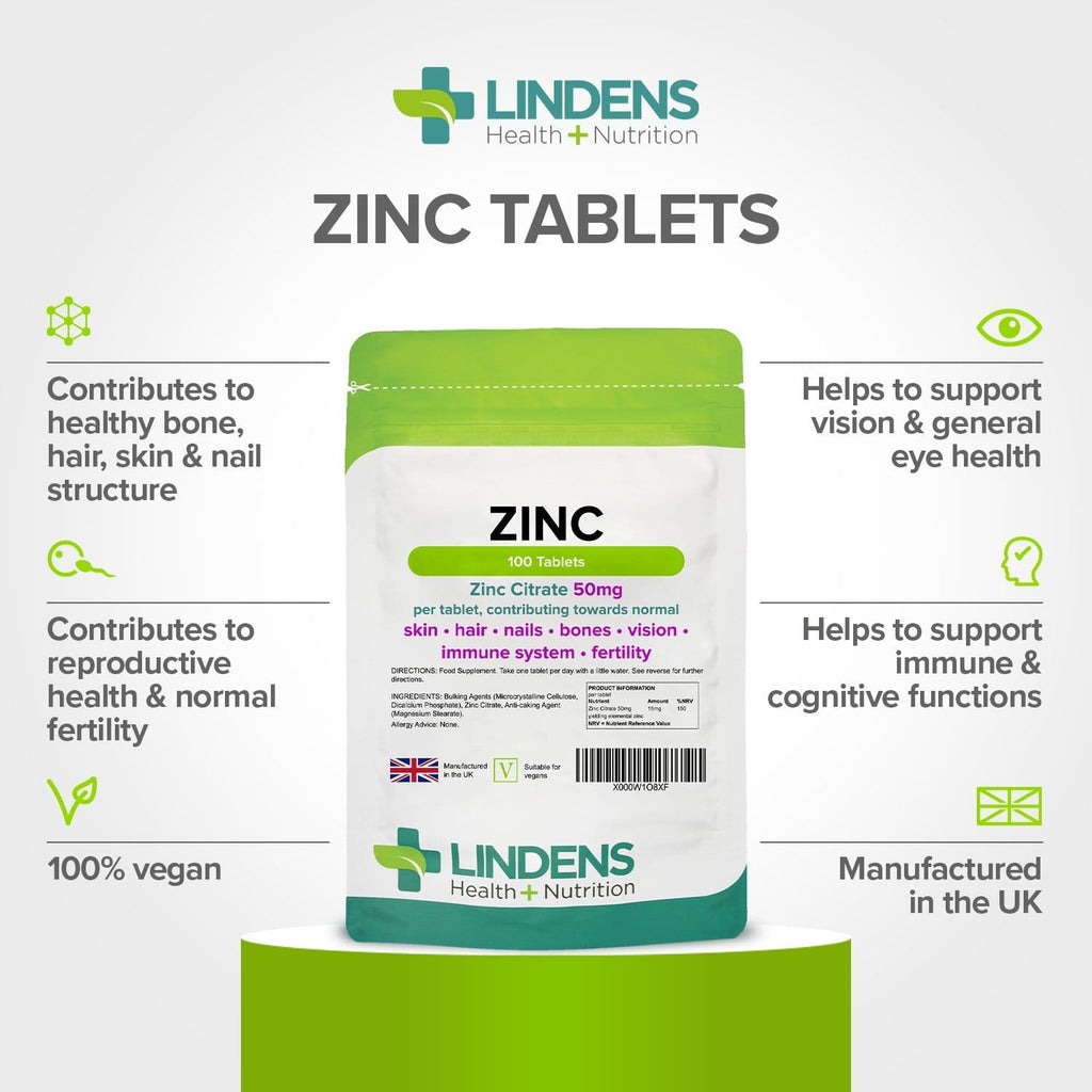 Zinc Citrate 50mg Tablets 100 Tablets